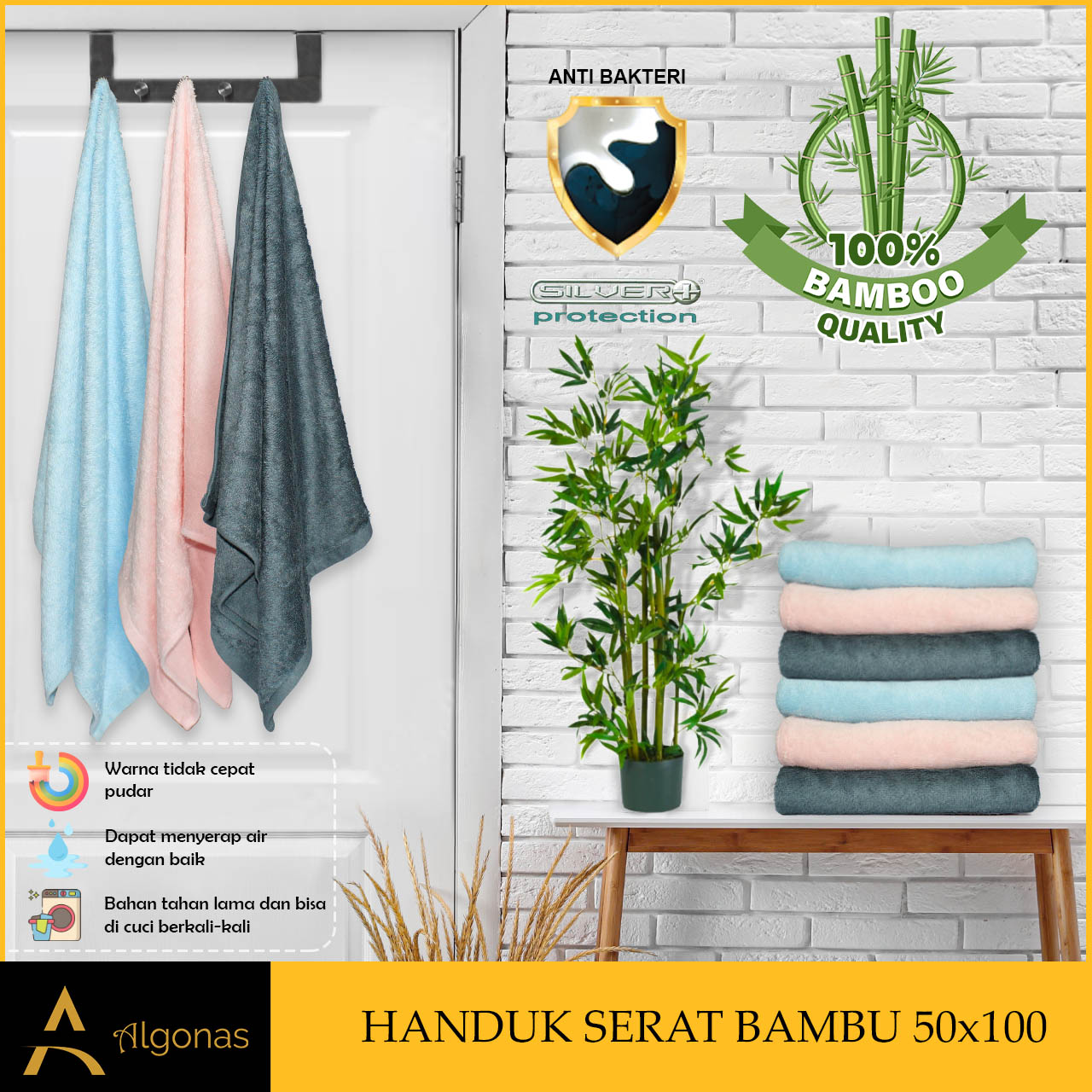 Handuk Mandi Serat Bambu